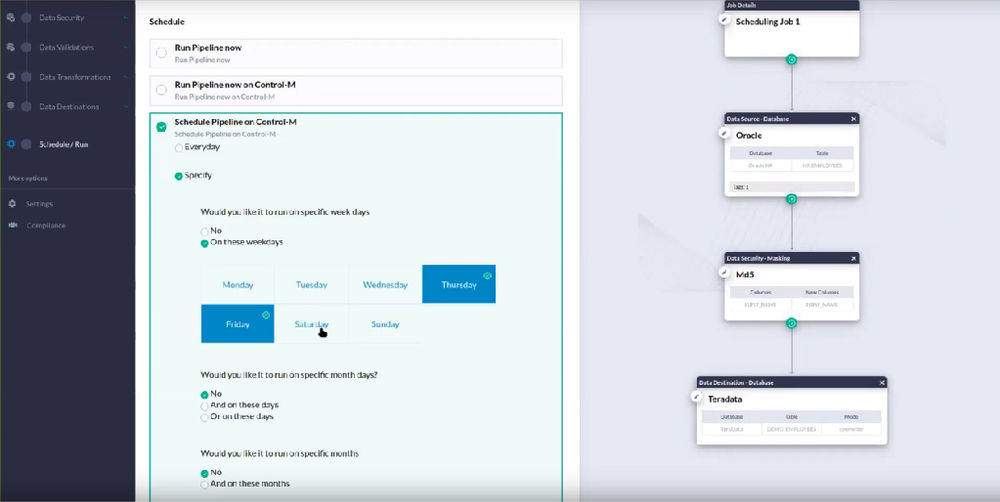 screenshot of Bluemetrix Data Manager Control
